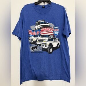 Ford Bronco Made In America USA Graphic Tee XL Tshirt Collectible Since 1966